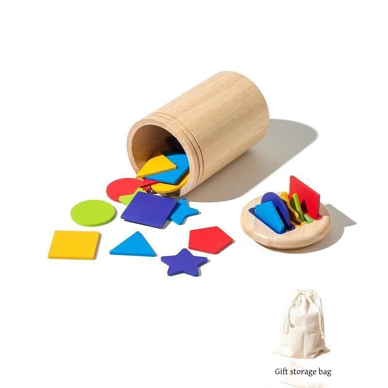 Montessori Wooden Colour Sorting Puzzle | Sensory Shape Matching Toy for Toddlers