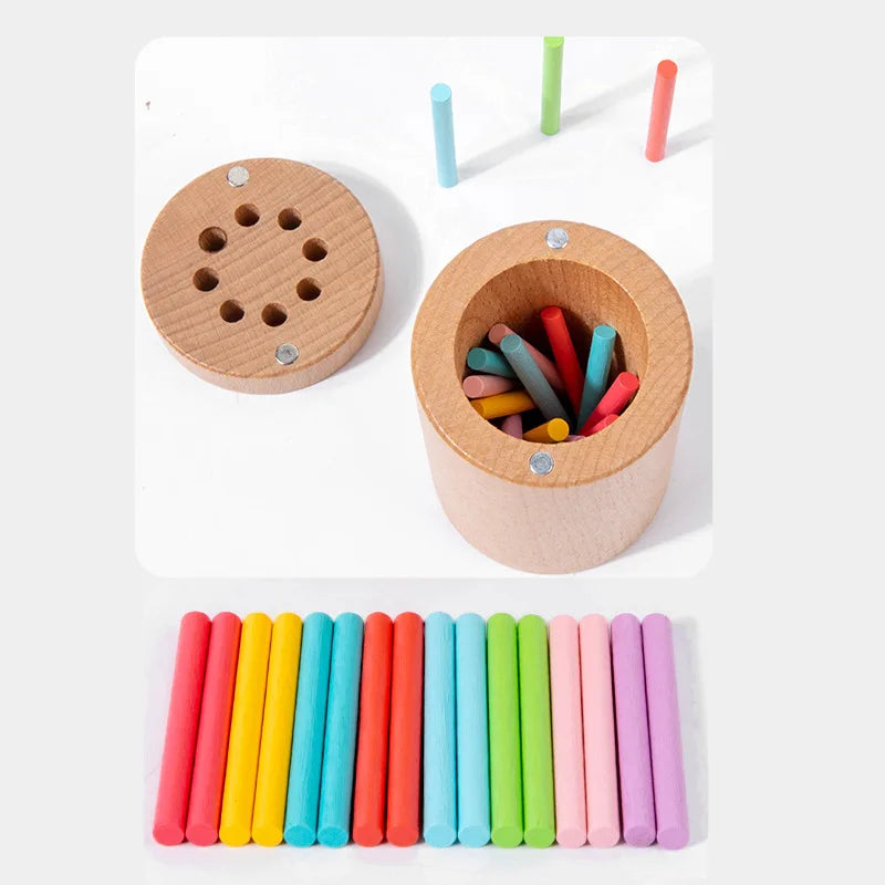 Montessori Wooden Colour Sorting Puzzle | Sensory Shape Matching Toy for Toddlers