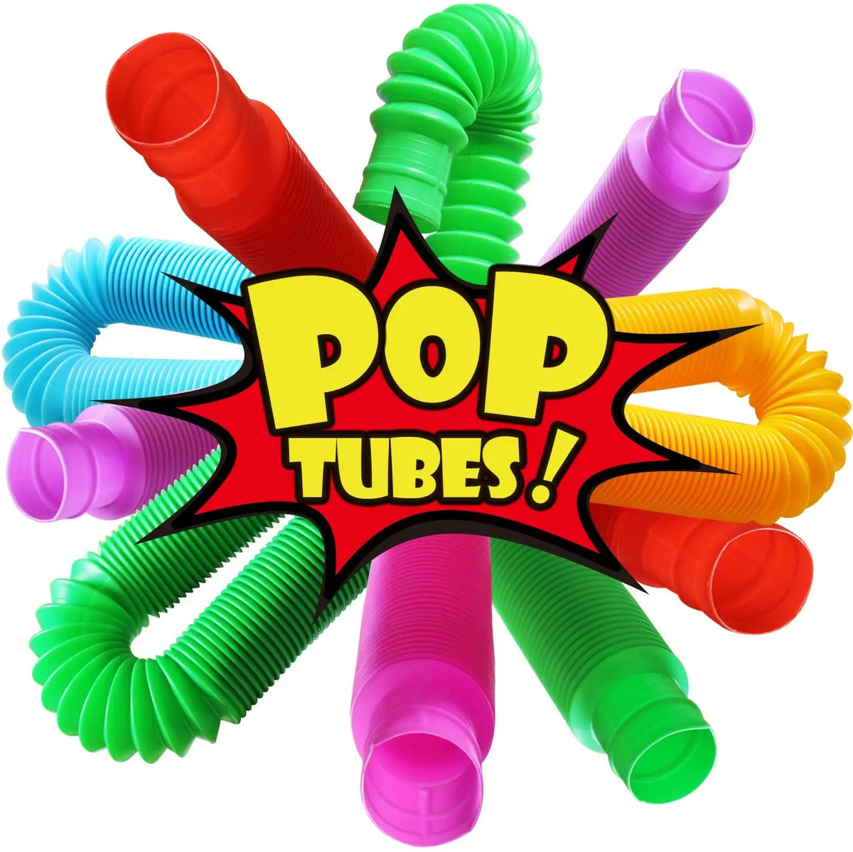 Mini Pop Tube Sensory Fidget Toys | Pack of 4 | ADHD & Autism Stress Relief
