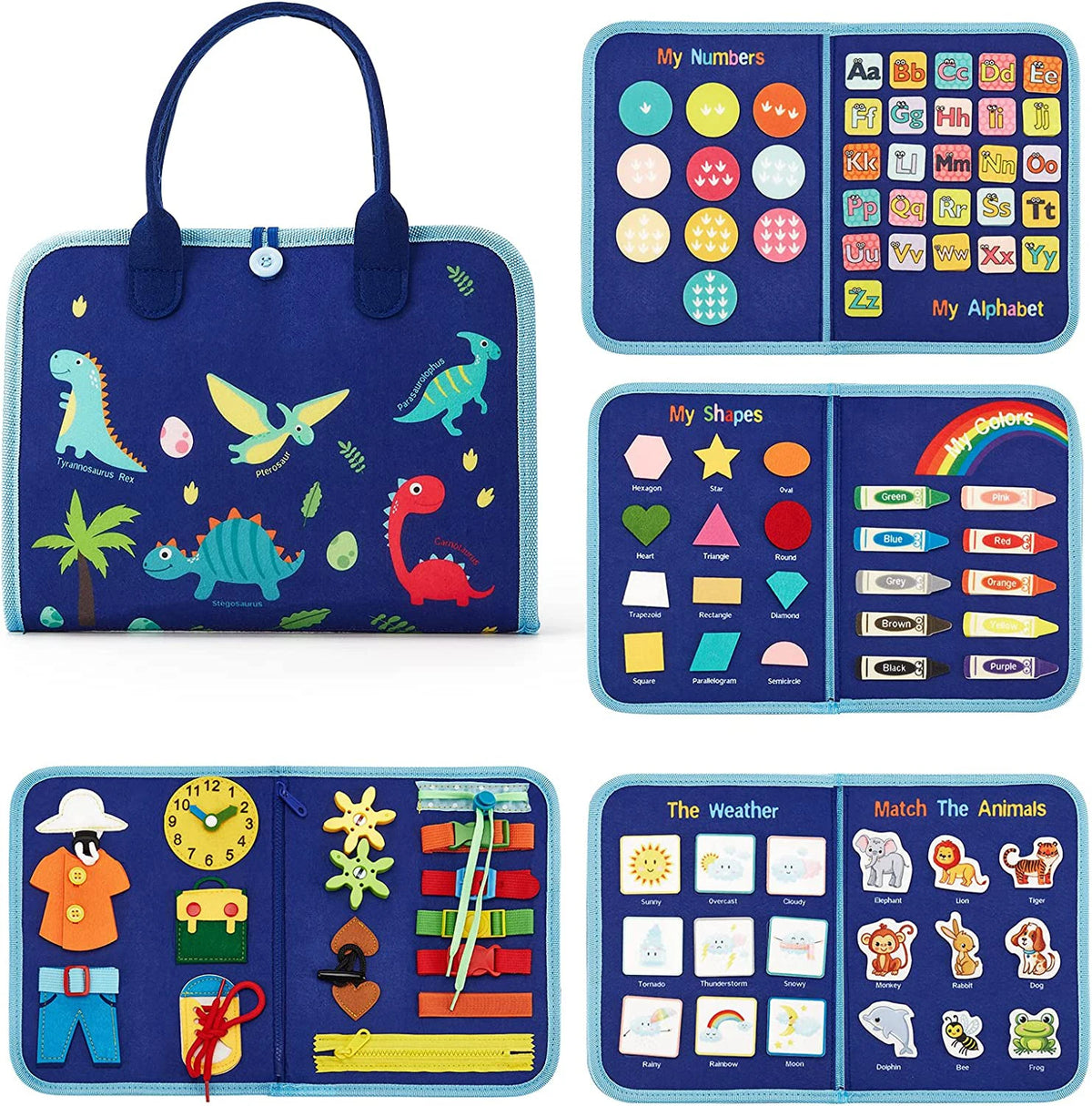Montessori Toddler Busy Board | Autism & Sensory Activity Toy for Kids