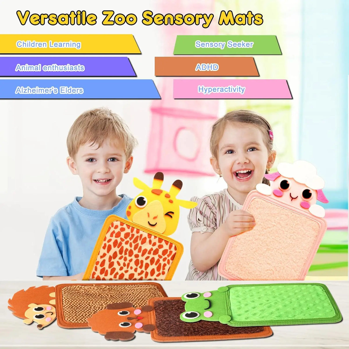 Montessori Sensory Tactile Mat | Fine Motor Skills Activity Board for Kids