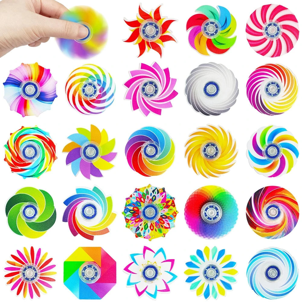 Mini Fidget Spinners for Kids — Pack of 24 | Sensory Toys for ADHD & Anxiety Relief