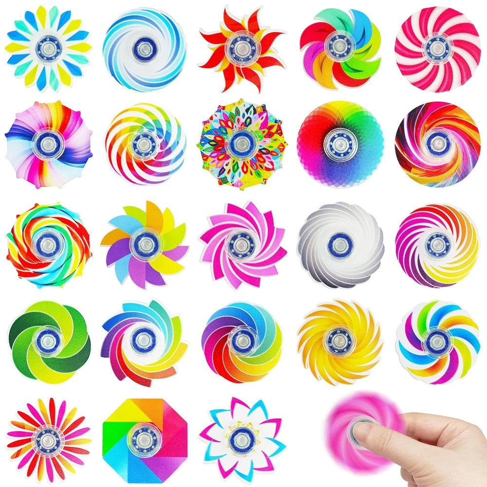 Mini Fidget Spinners for Kids — Pack of 24 | Sensory Toys for ADHD & Anxiety Relief
