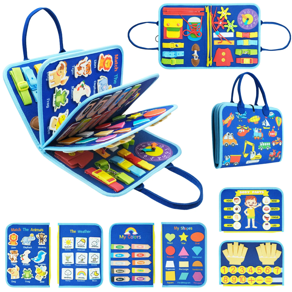 Montessori Toddler Busy Board | Autism & Sensory Activity Toy for Kids