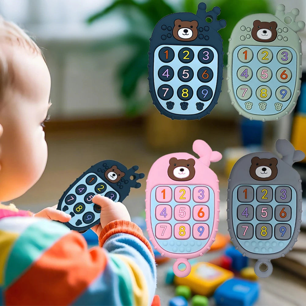 Montessori Baby Silicone Teether Toy | Sensory Chew Toy for Babies & Toddlers
