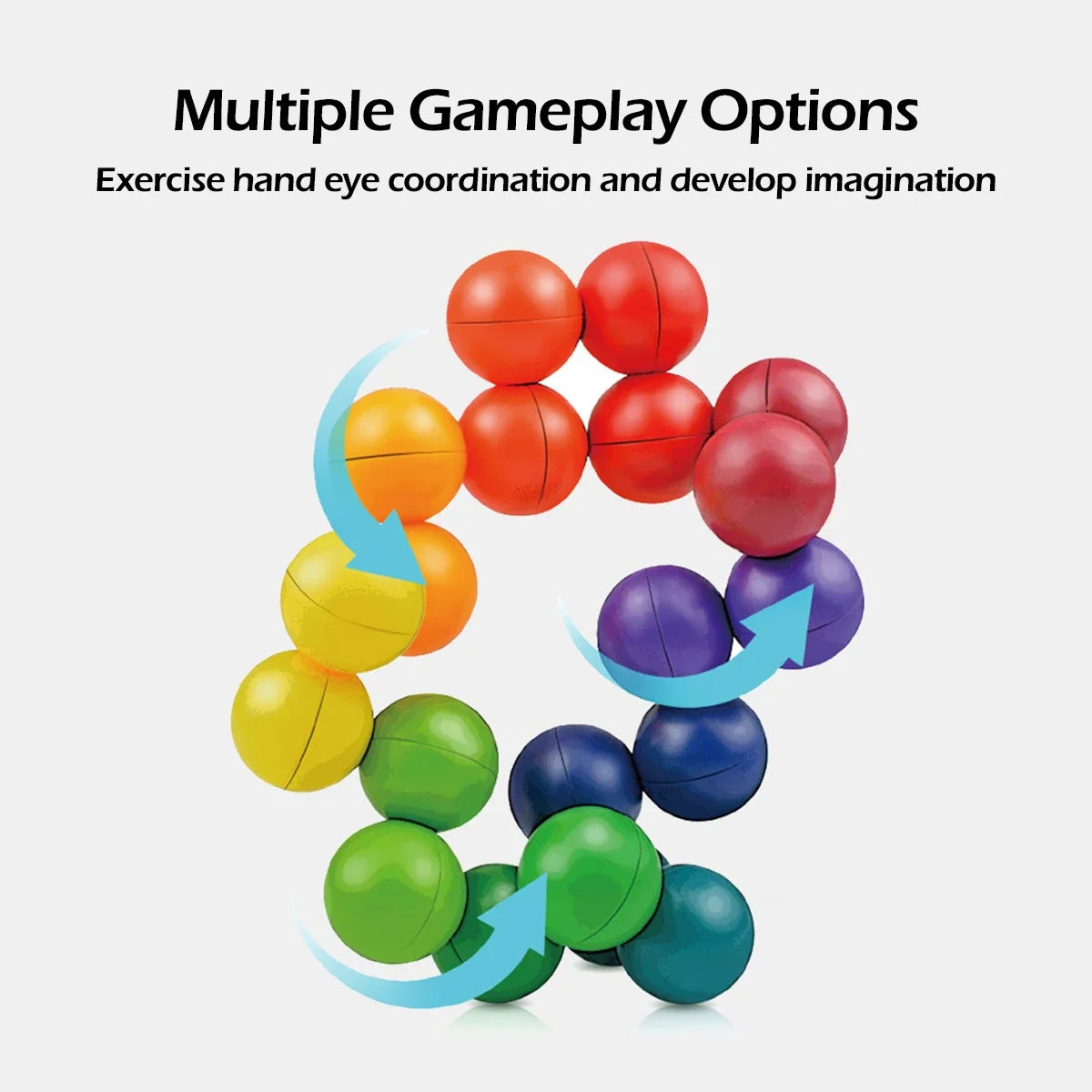3D Rotating Sensory Fidget Ball | Stress & Anxiety Relief Toy for Kids & Adults