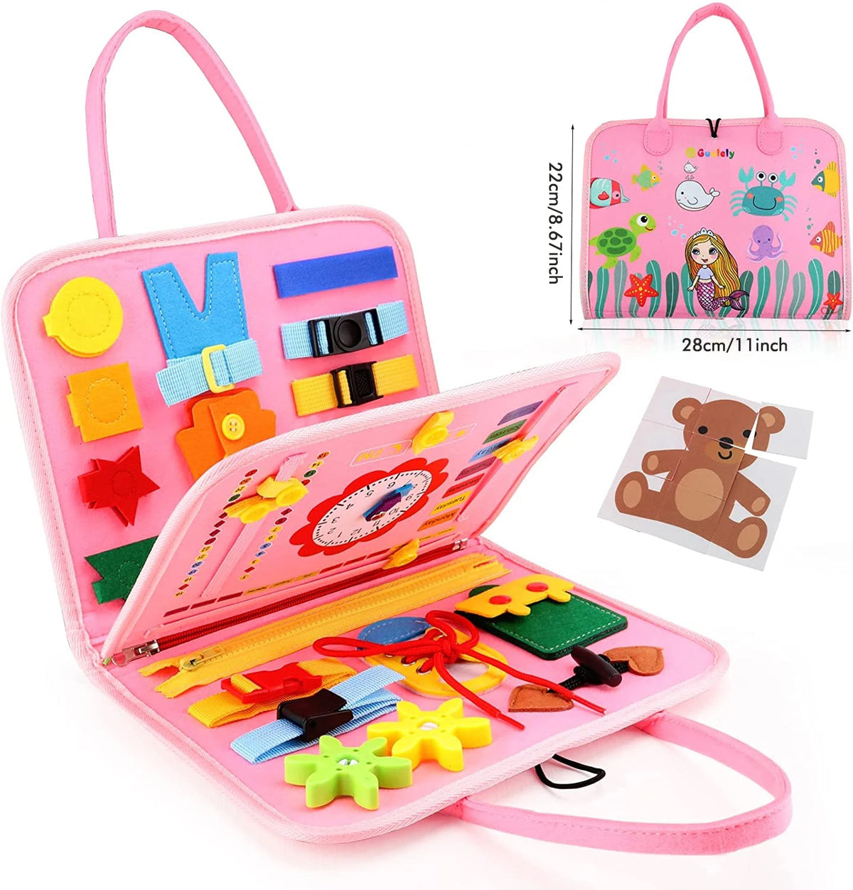 Montessori Sensory Tactile Mat | Fine Motor Skills Activity Board for Kids